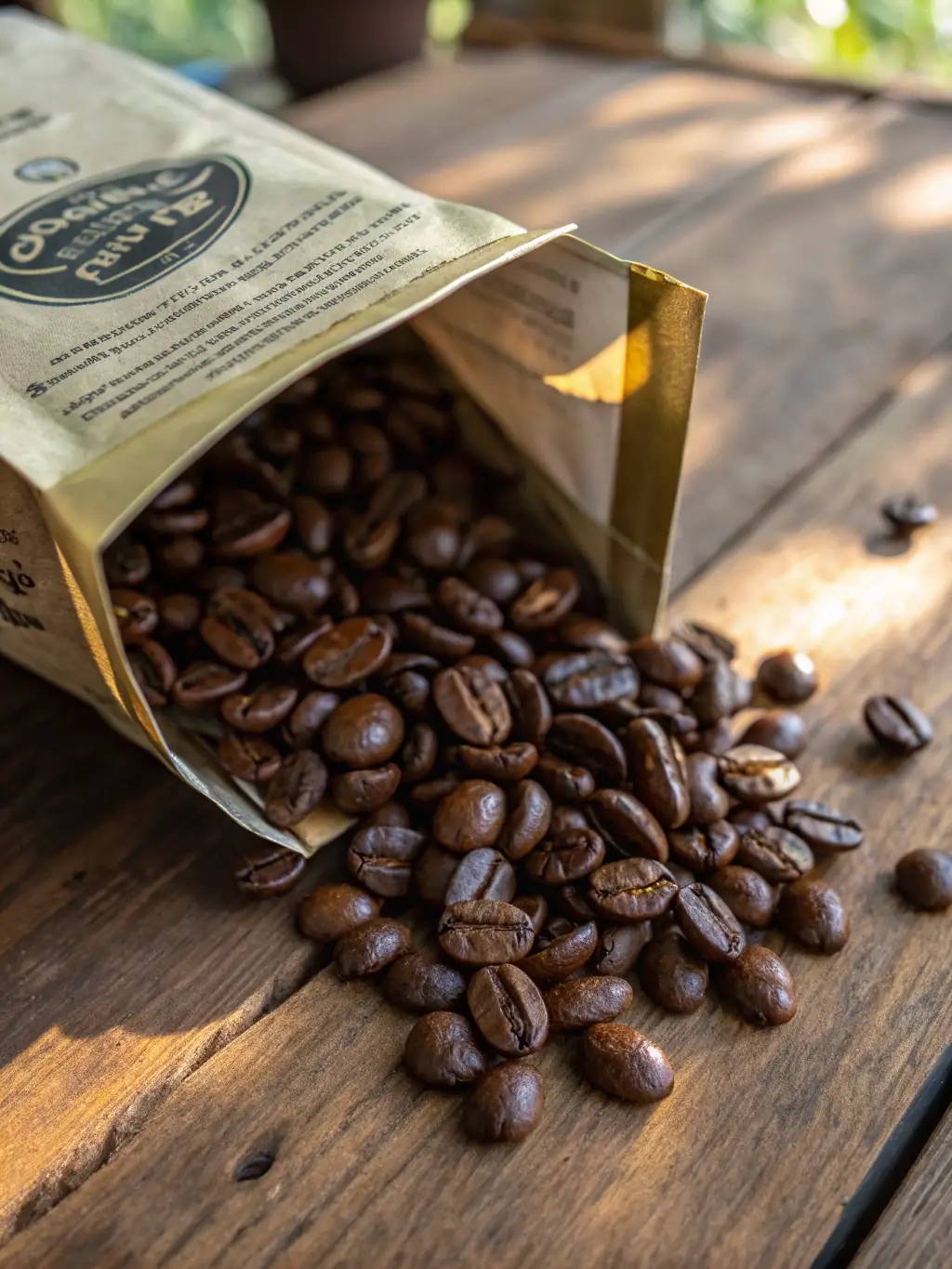 An image of Ugandan coffee beans, highlighting their bold, chocolatey notes and full body, grown in the lush, fertile regions of Uganda.
