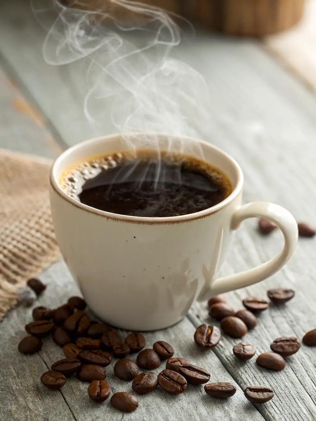 A vibrant image of Ethiopian Yirgacheffe coffee beans, showcasing their light, floral aroma and delicate flavor profile, grown in the high-altitude regions of Ethiopia.